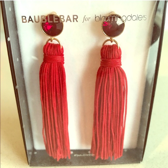 BaubleBar Jewelry - BaubleBar Red Tassel Earrings